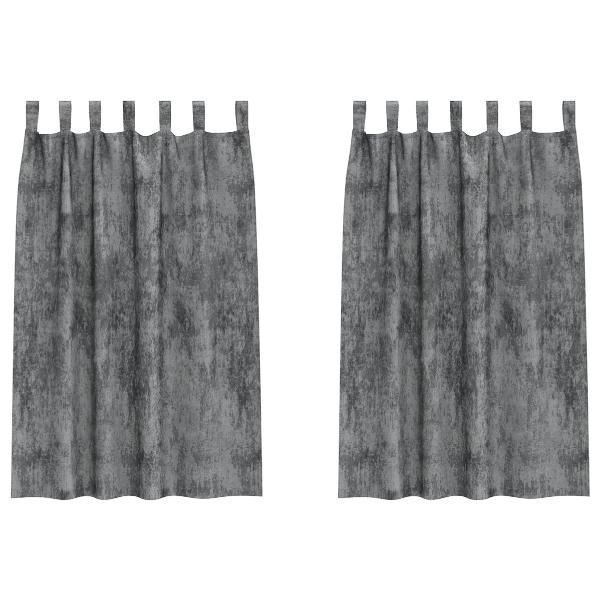 vidaXL Zasłony z weluru 2 szt. z oczkami Szare 175x140 cm