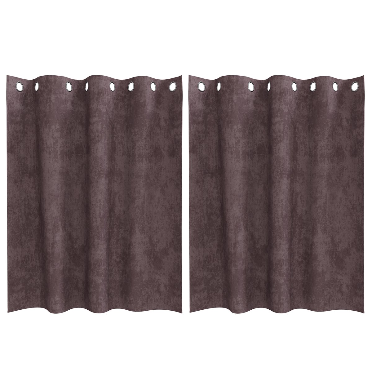vidaXL Zasłony Welurowe 2 szt. z oczkami Brązowe 140x140 cm