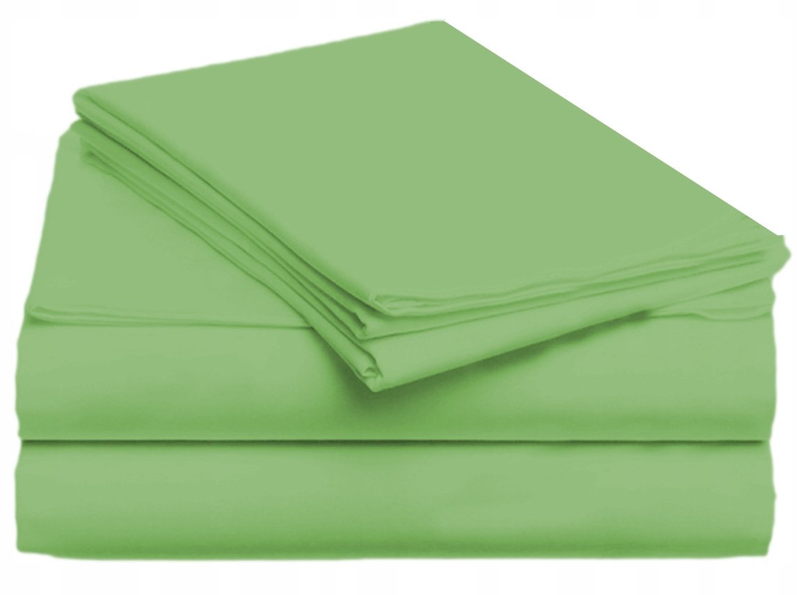 Prześcieradło 160x210 tradycyjne bez gumki bawełniane zielone Polskie