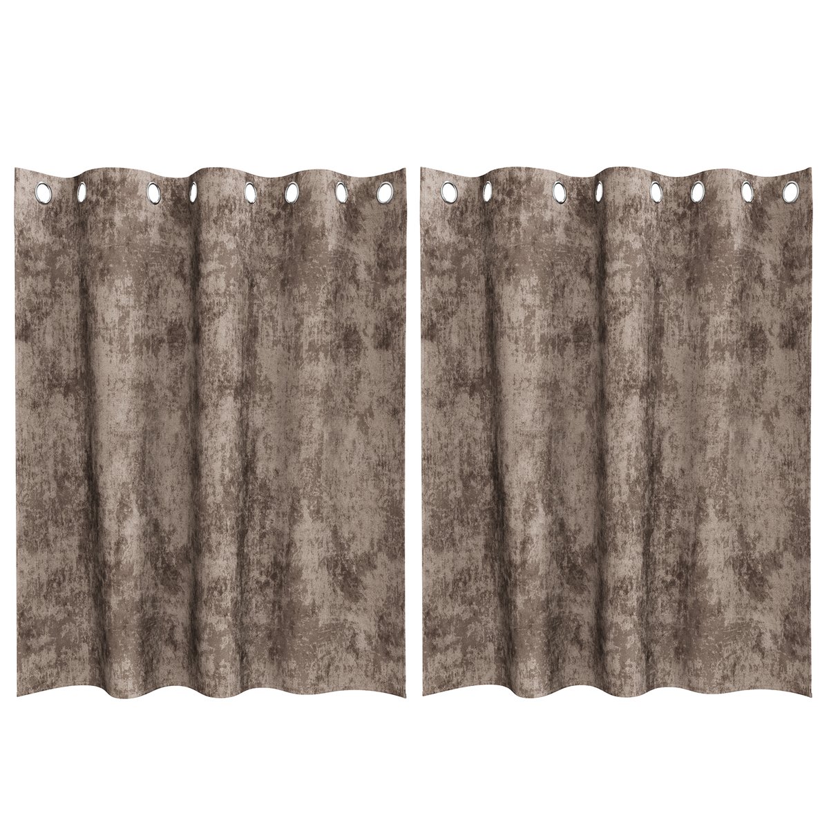 vidaXL Zasłony z weluru 2 szt. z oczkami Cappuccino 140x140 cm