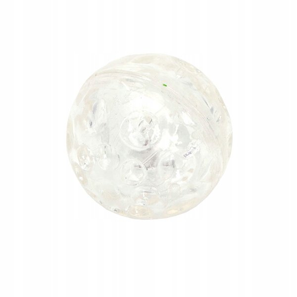 Zabawka dla psa kota PIŁKA LED 5,5cm świecąca migająca meteoryt transparent