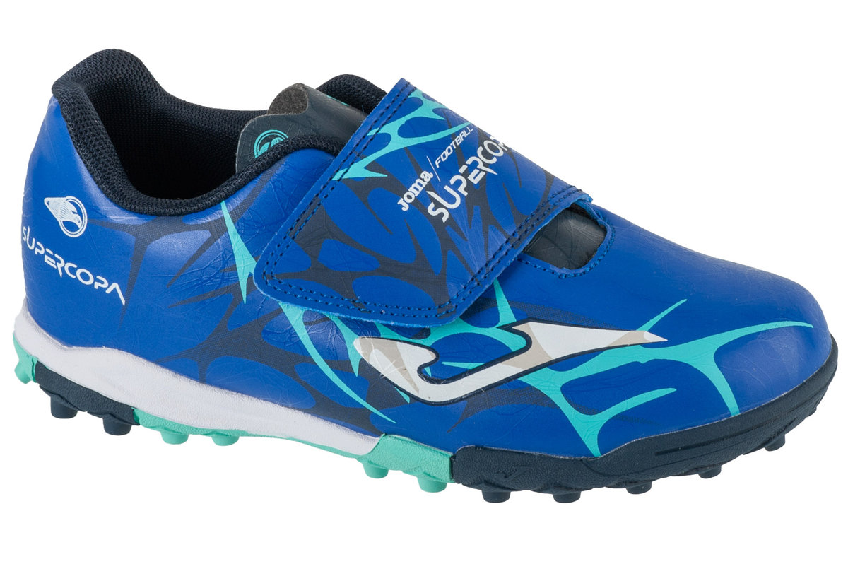 Joma Super Copa Jr 2504 TF SCJW2504TFV, dla chłopca, buty piłkarskie - turfy, Niebieski