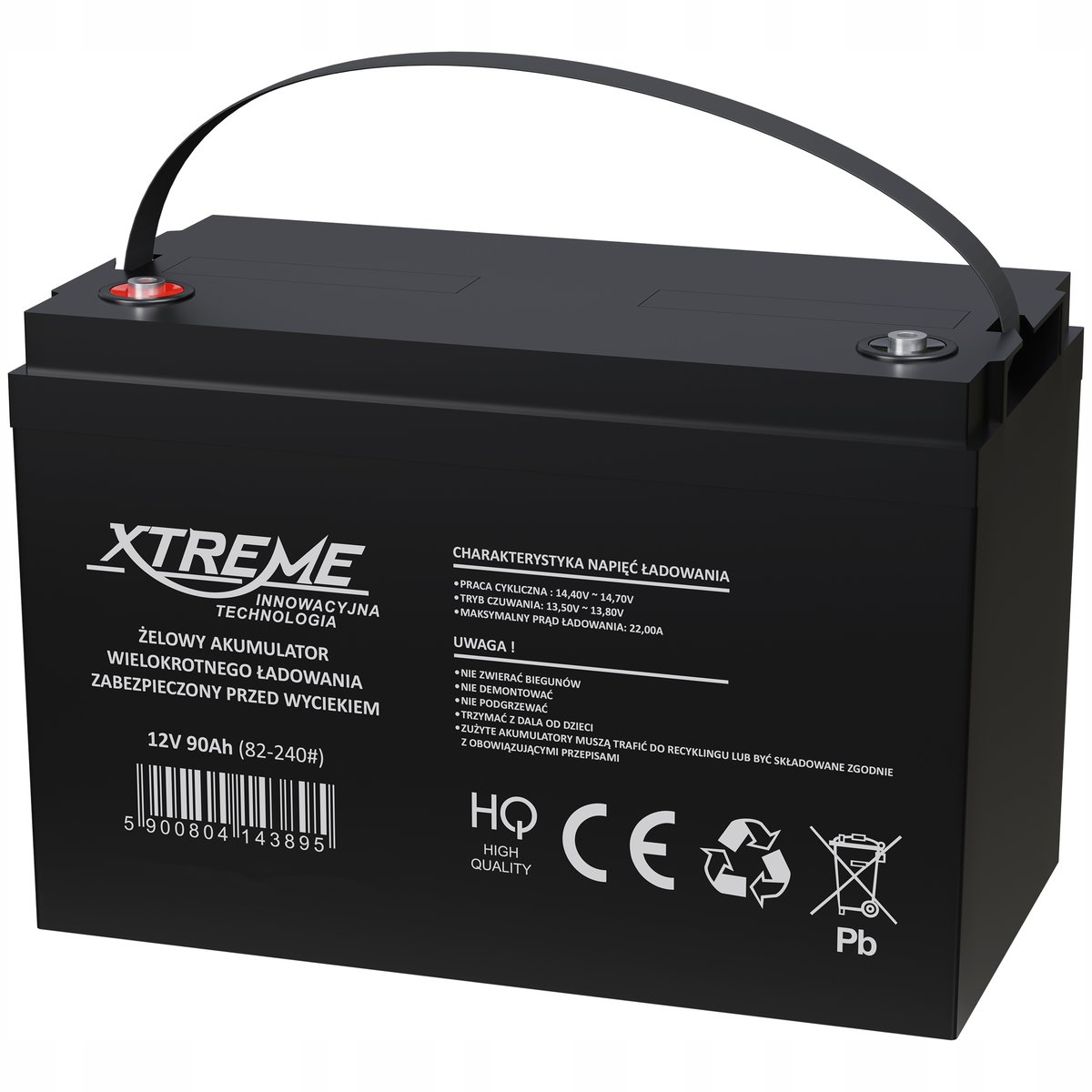 AKUMULATOR ŻELOWY 12V 90Ah JACHT ZASILANIE WÓZEK INWALIDZKI (WYMIAR 100Ah)