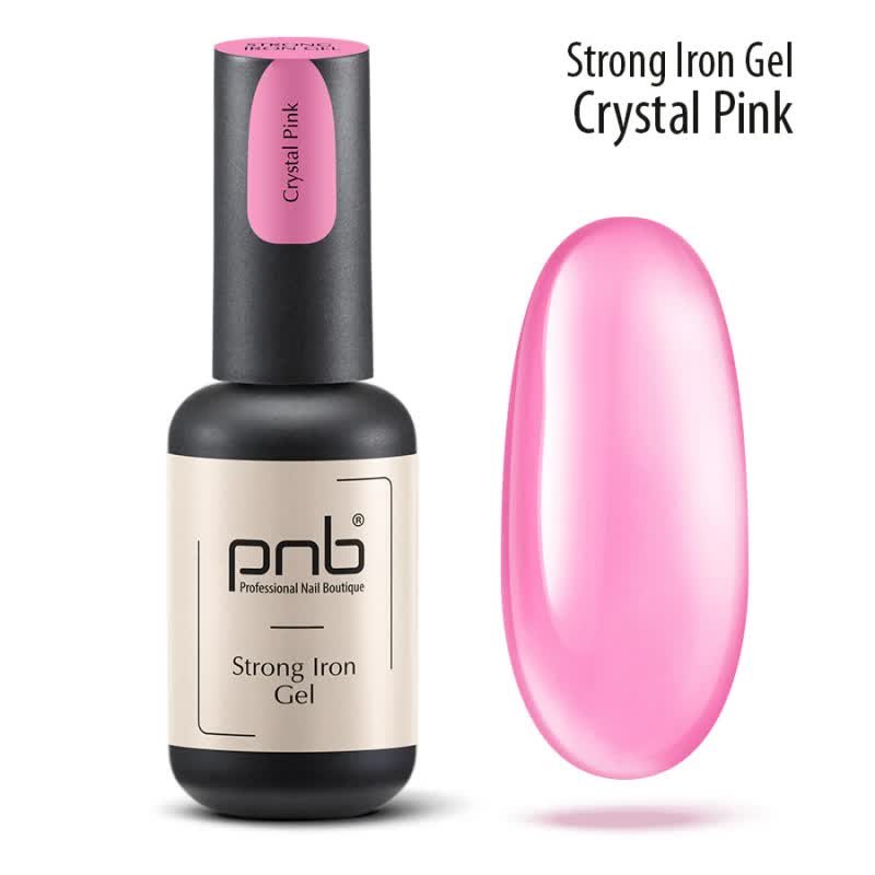 Żel do paznokci UV/LED Strong Iron Gel Сrystal Pink PNB, 8 ml