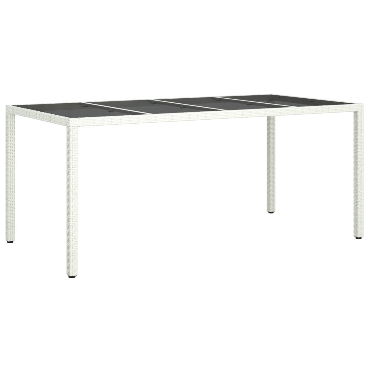 vidaXL Stół ogrodowy Biały 190x90x75 cm Polirattan