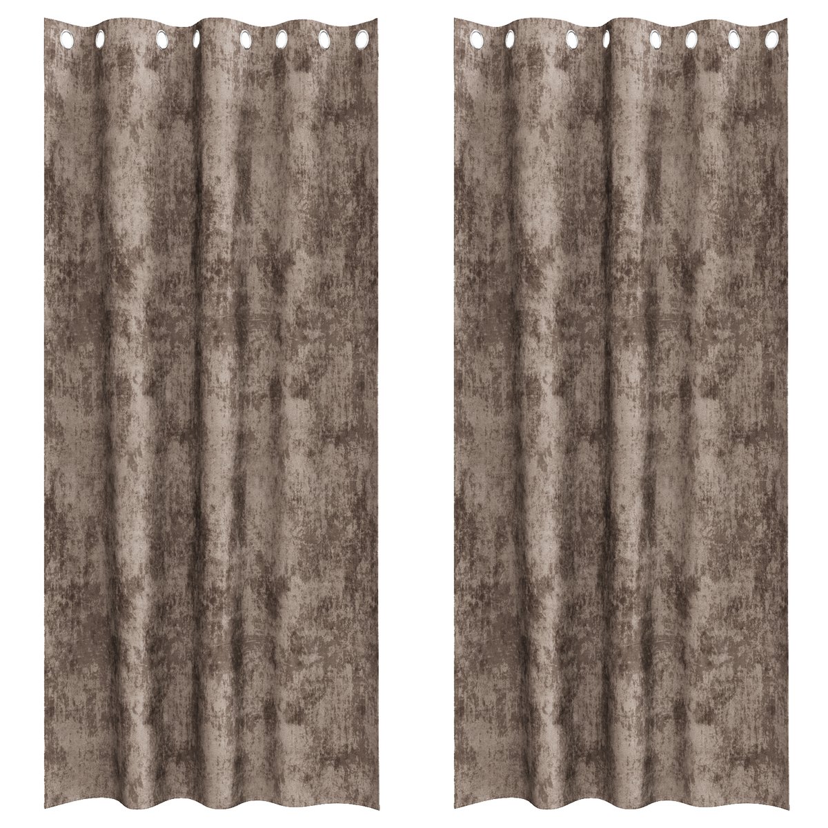 vidaXL Zasłony Aksamitne 2 szt. z Oczkami Cappuccino 225x140 cm