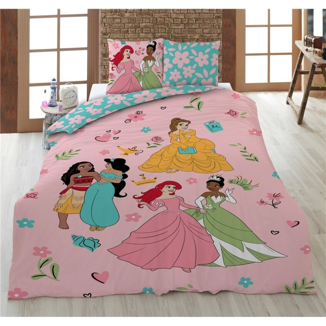 Pościel Księżniczki Disney Dwustronna 135x200 + 80x80
