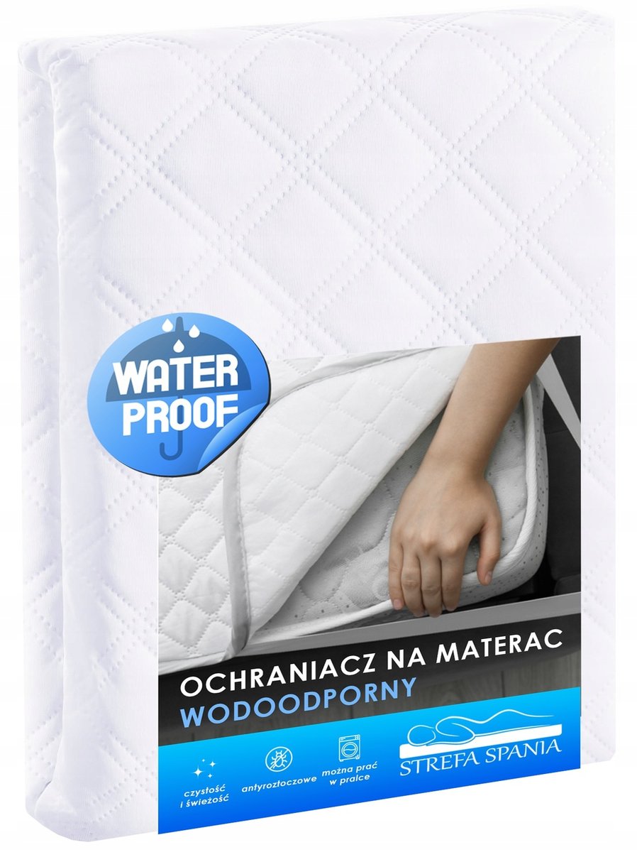 Ochraniacz na materac 140x200 cm wodoodporny pikowany polski STREFA SPANIA