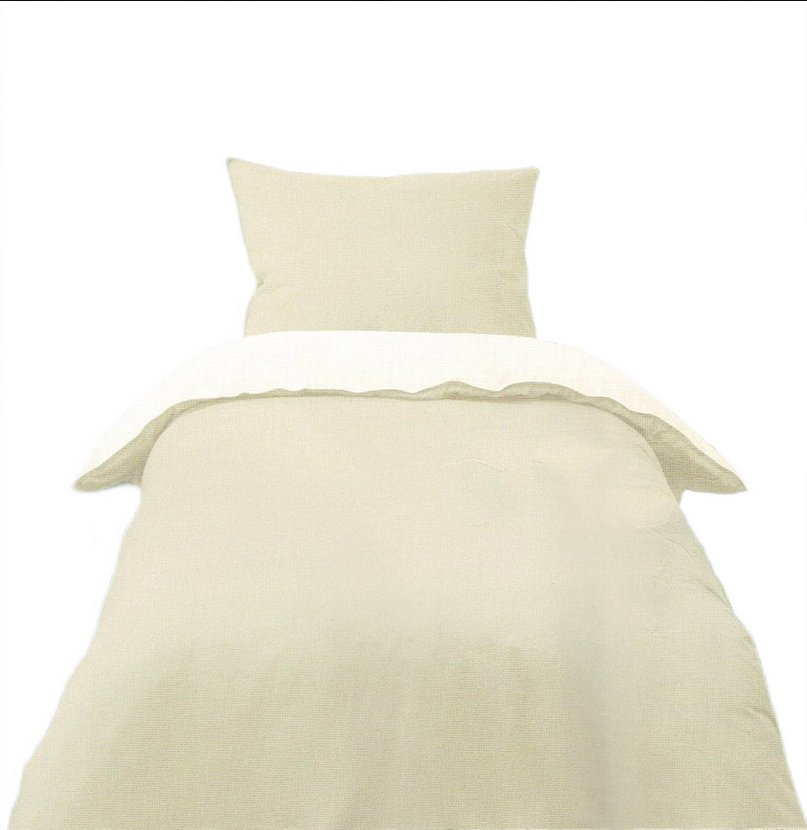 Komplet pościeli 140x200 cm beżowy 1 poszewka na poduszkę