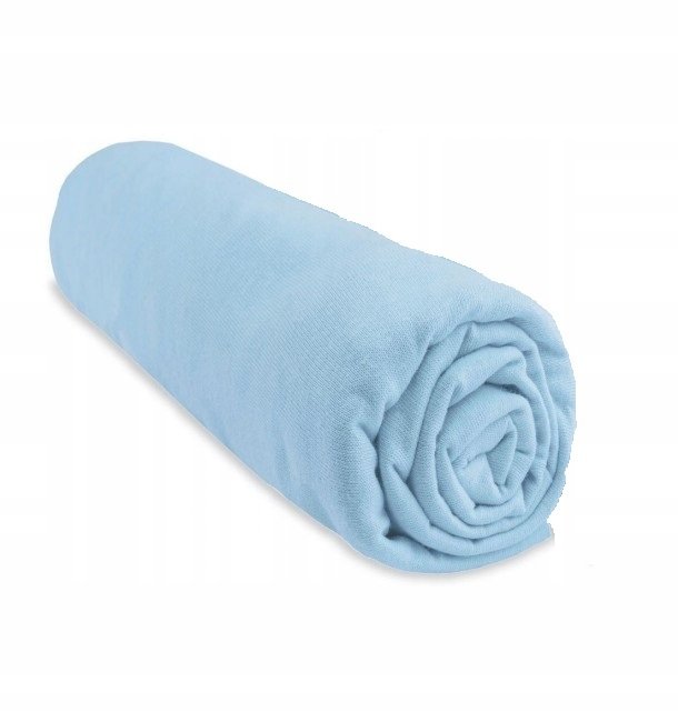 Rozciągliwe i oddychające prześcieradło w kolorze błękitnego nieba 70x140