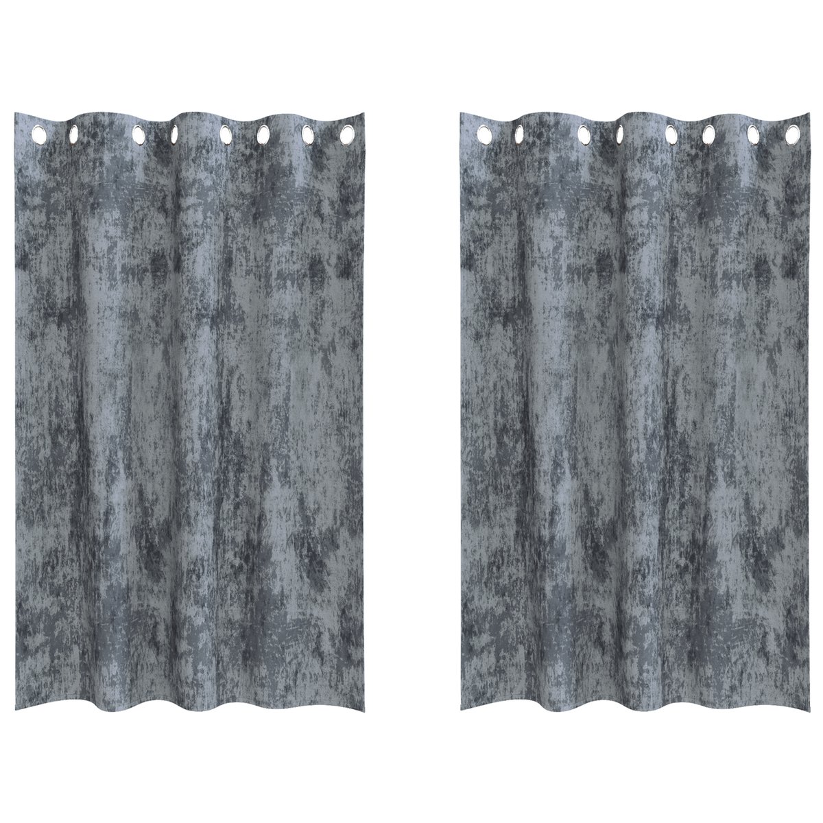 vidaXL Zasłony z oczkami Srebrne Poliester 140 x 175 cm