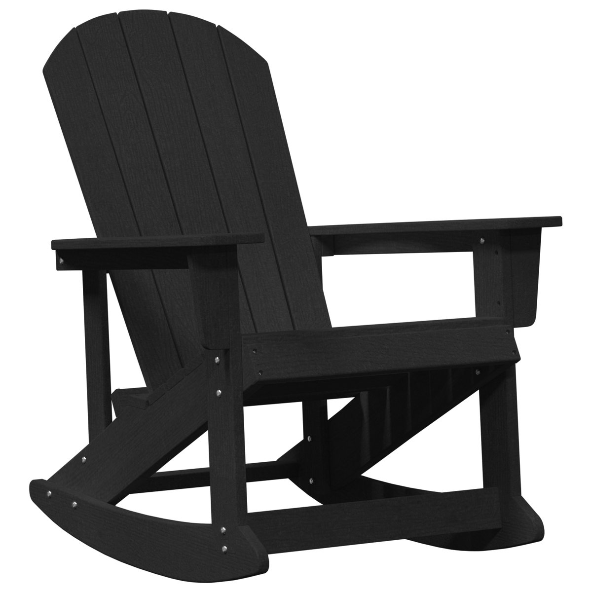 vidaXL Fotel Bujany Adirondack Czarny 73.5x92x90 cm HDPE