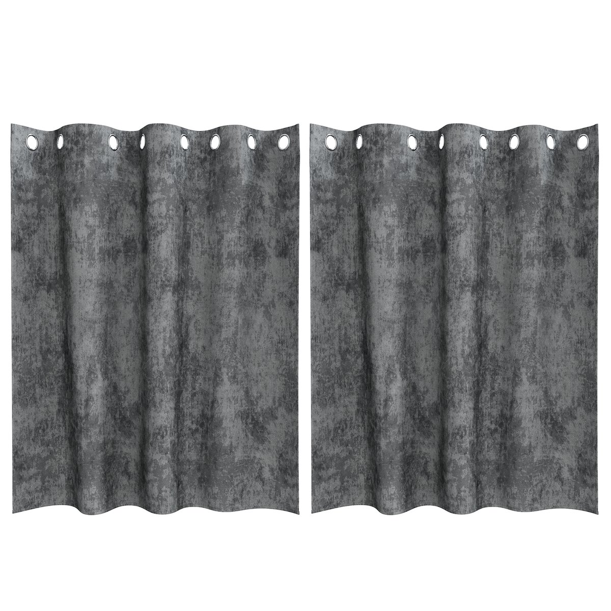 vidaXL Zasłony welurowe 2 szt. z oczkami Szare 140x140 cm
