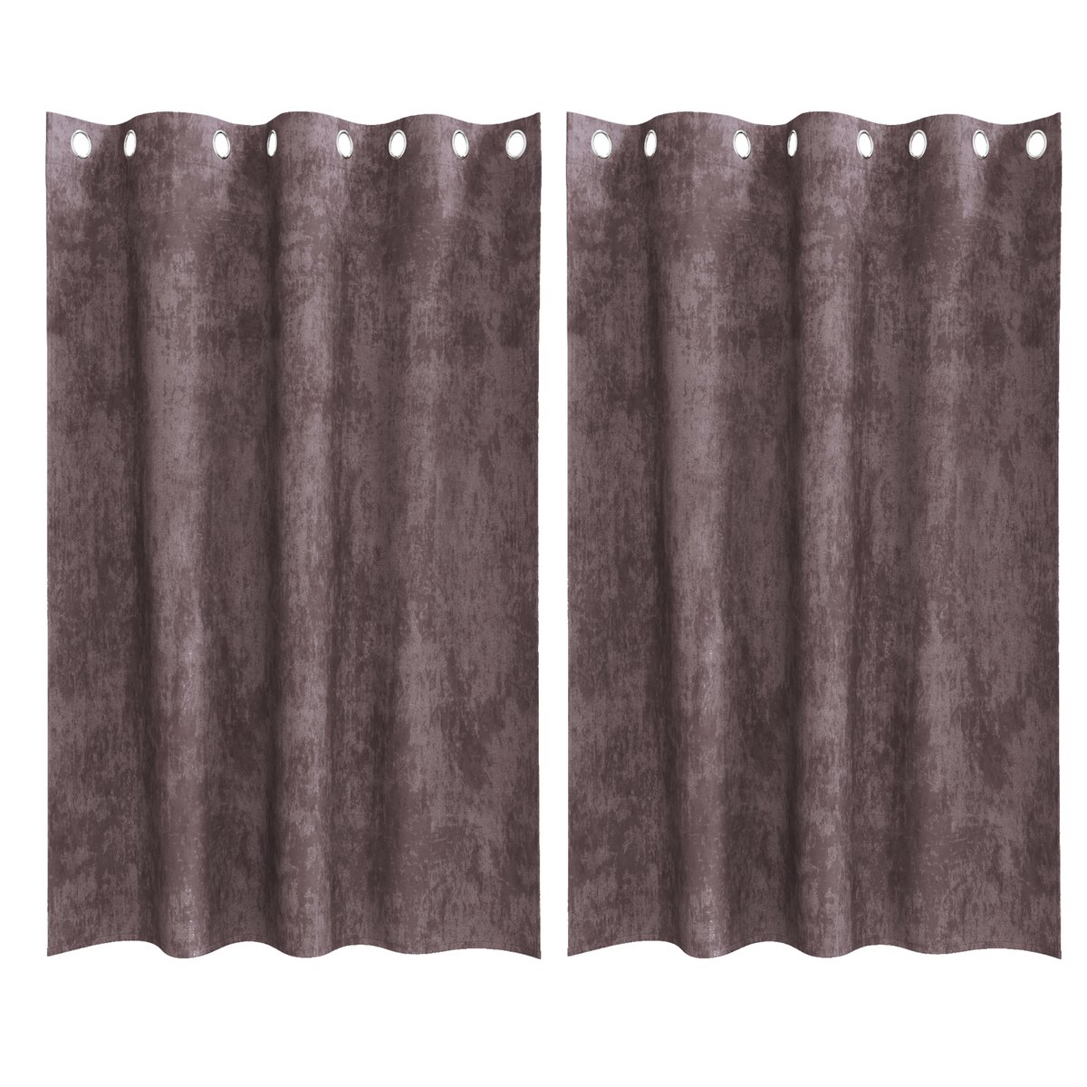 vidaXL Zasłony aksamitne 2 szt. z oczkami Brązowe 175x140 cm