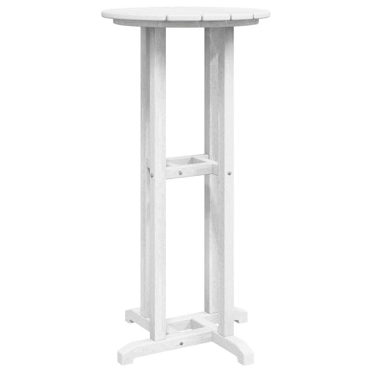 vidaXL Stół Barowy Biały 55x55x107 cm HDPE
