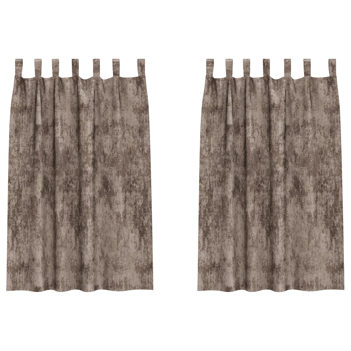 vidaXL Zasłony 2 szt. z kółkami cappuccino 175x140 cm