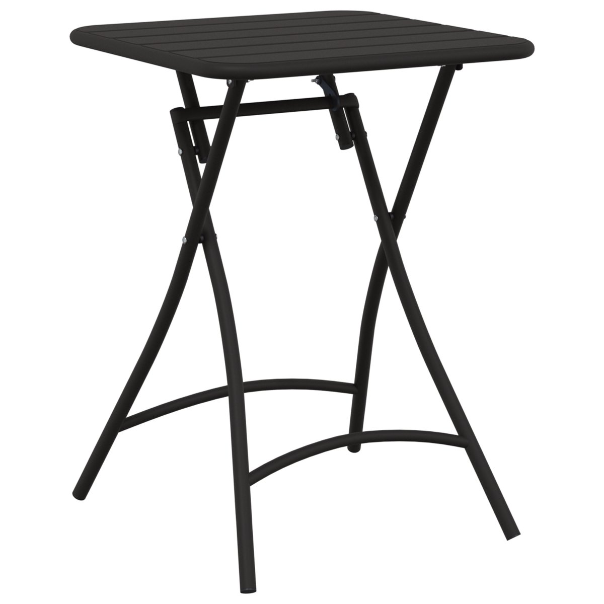 vidaXL Składany Stół Ogrodowy - Antracytowy - 55x55x73 cm - Stal