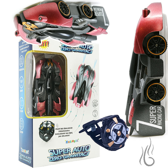 SAMOCHÓD JEŻDŻACY PO ŚCIANACH STEROWANY ZEGARKIEM SUPER AUTO ZERO GRAWITACJI