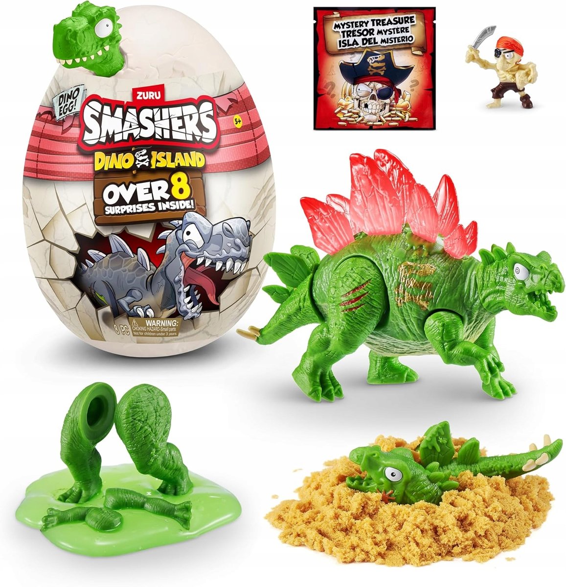 Smashers Dino Island Jajo Dinozaura 10 niespodzianek Egg Zestaw ZURU
