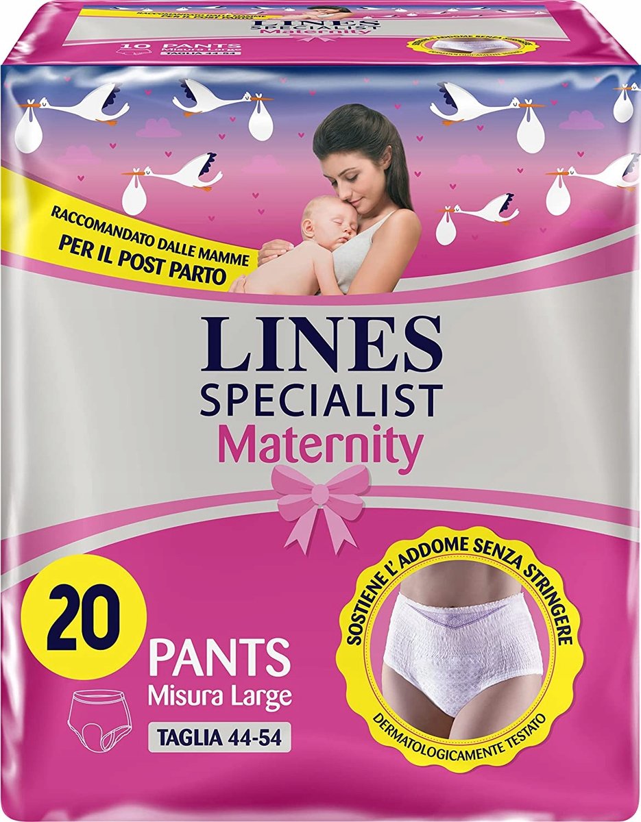 Majtki Poporodowe Jednorazowe Lines Specialist 20szt- Wysokie i Uniwersalne
