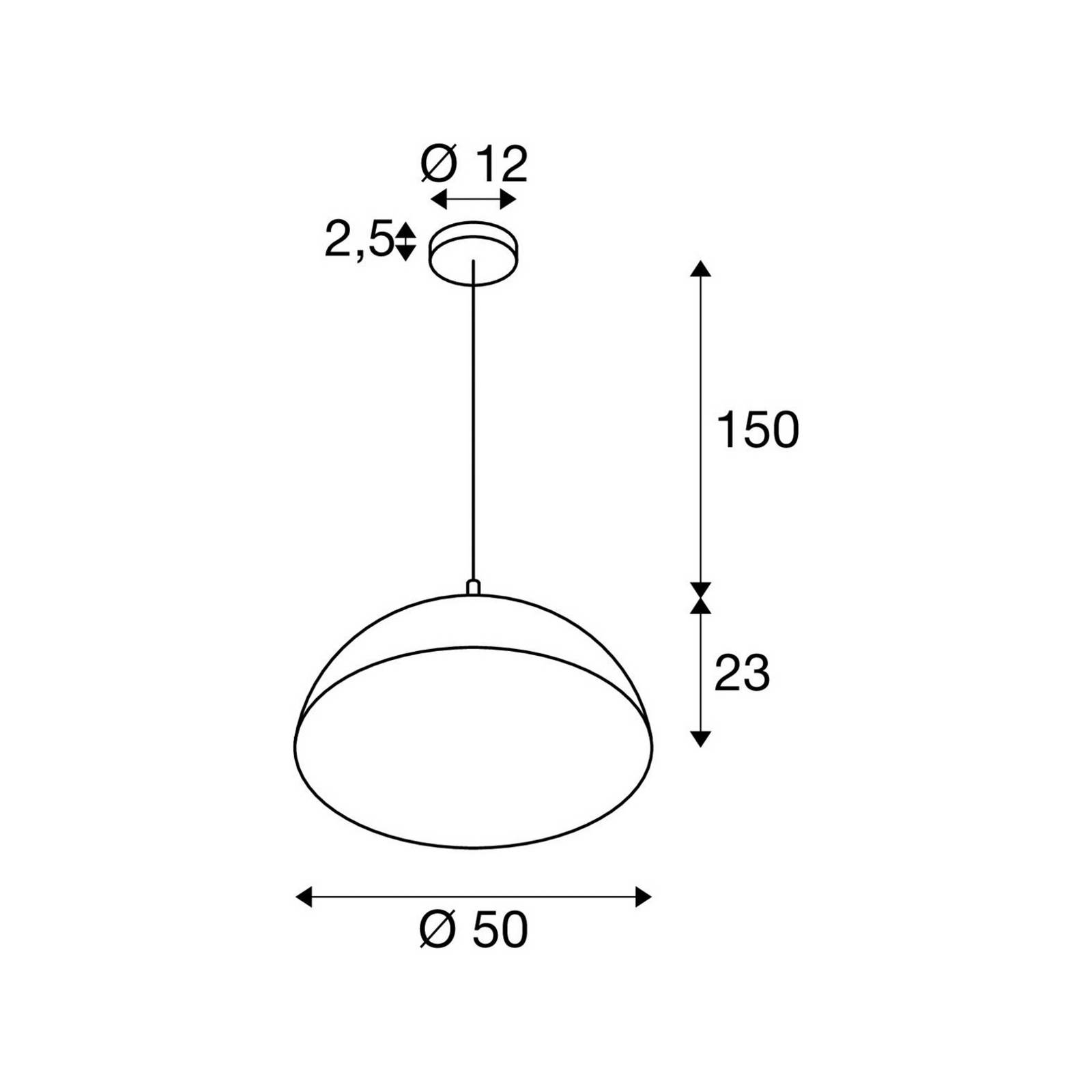 SLV Lampa wisząca Forchini, możliwość ściemniania, czarny, salon / jadalnia, tworzywo sztuczne, nowoczesny