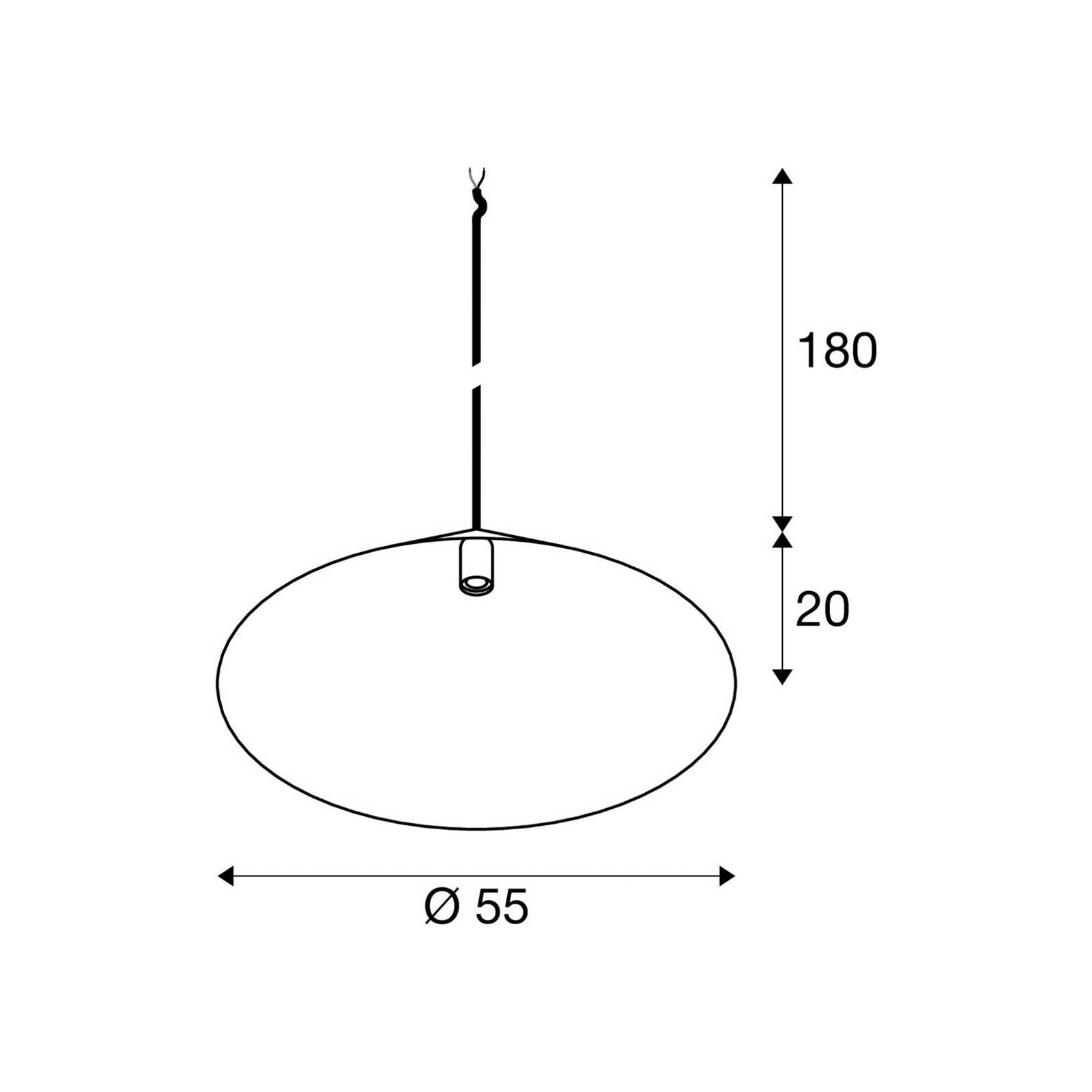 SLV Lampa wisząca Magico, możliwość ściemniania, biały / opal, salon / jadalnia, aluminium, nowoczesny