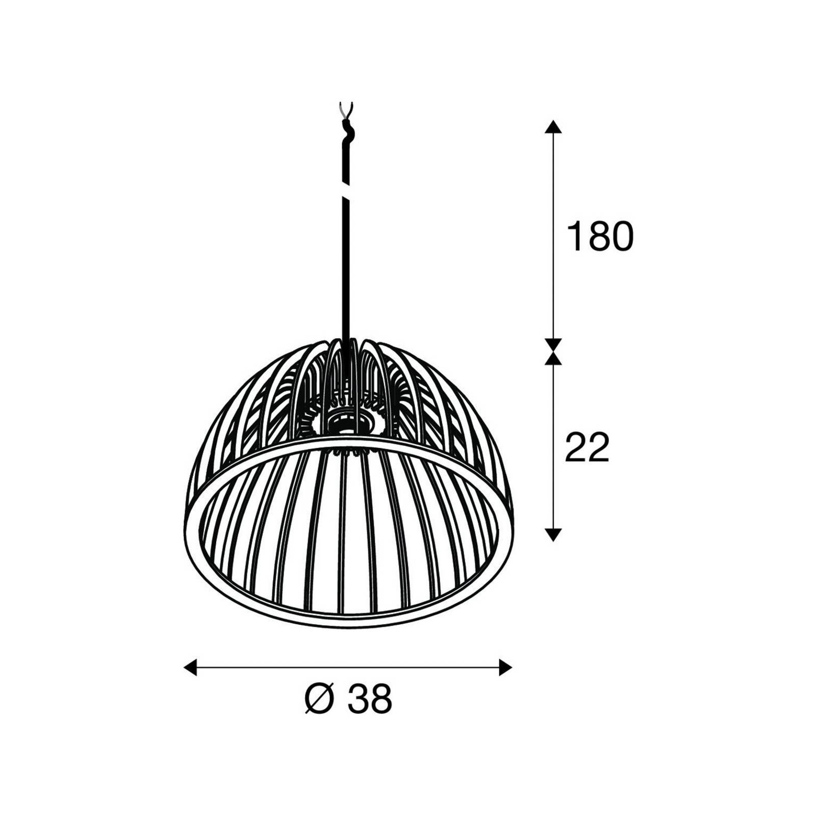 SLV Lampa wisząca Wud, możliwość ściemniania, jasne drewno, salon / jadalnia, drewno