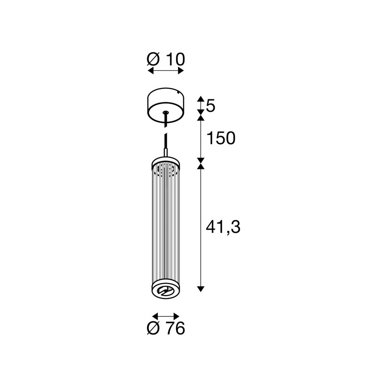 SLV Lampa wisząca Quimera, możliwość ściemniania, miedziany, salon / jadalnia, aluminium