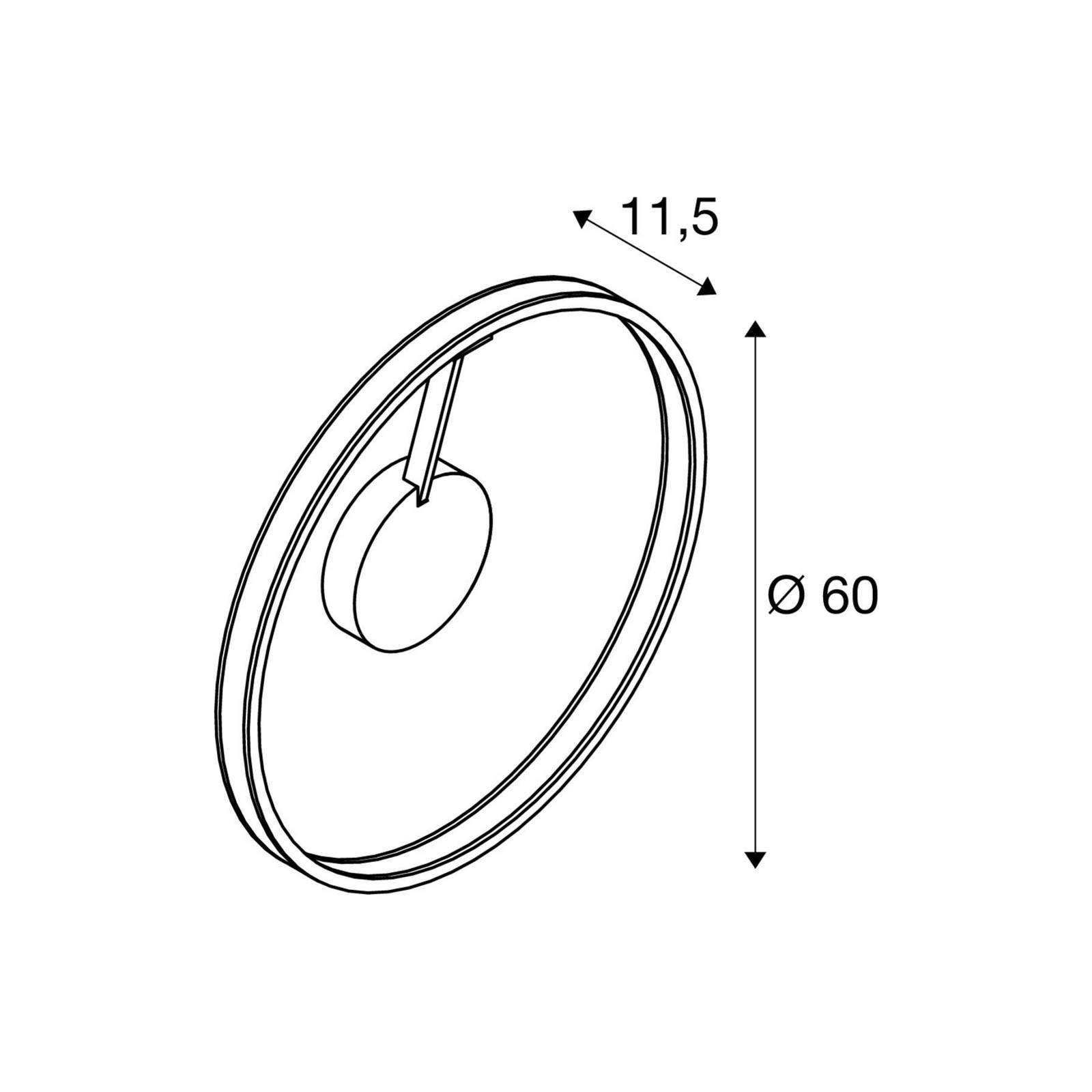 SLV Lampa sufitowa LED One, możliwość ściemniania, biały / opal, salon / jadalnia, aluminium, nowoczesny