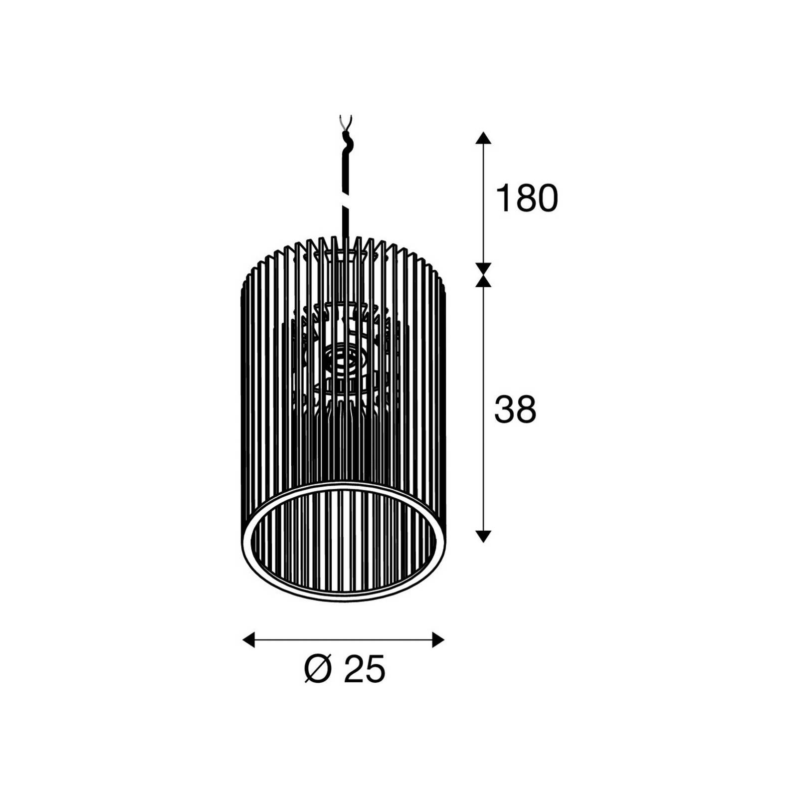 SLV Lampa wisząca Wud, możliwość ściemniania, jasne drewno, salon / jadalnia, drewno