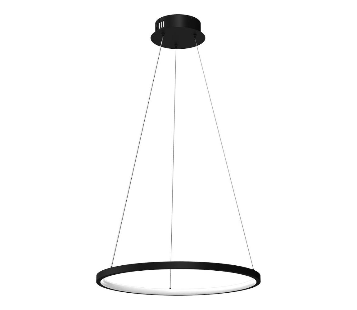 LED Żyrandol na lince HOOP LED/27W/230V śr. 50 cm 4000K czarny