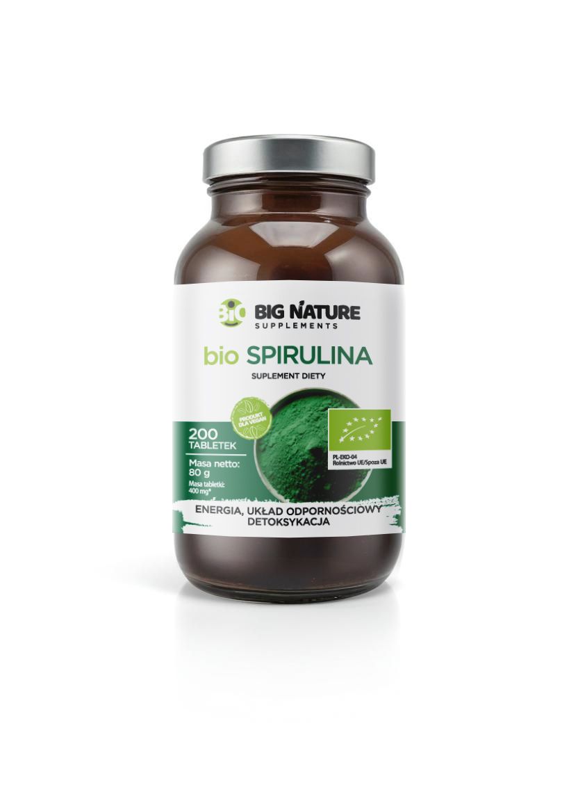 Big Nature Spirulina - suplement diety 200 tab. Bio - suplement