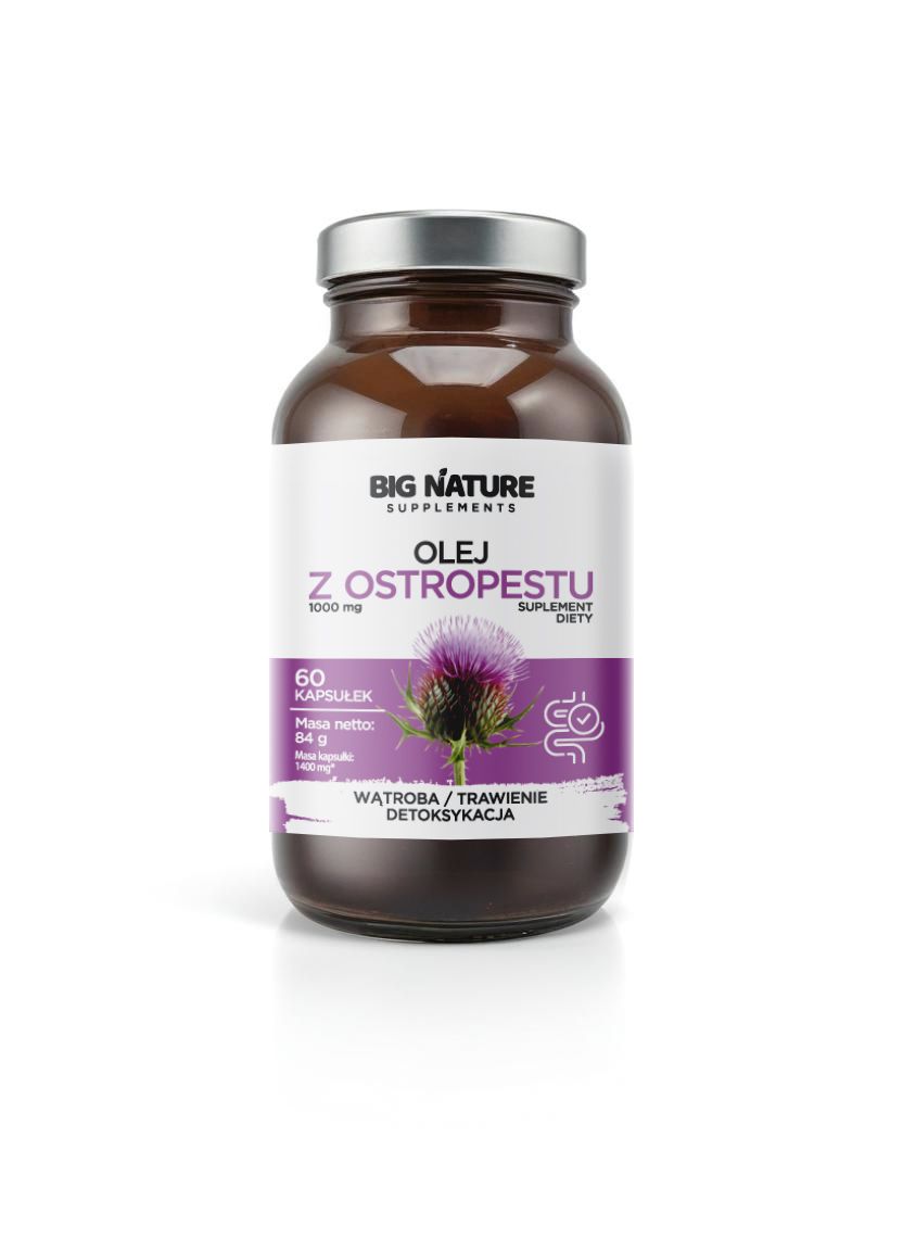 Big Nature Olej z ostropestu - suplement diety 60 kaps. - suplement