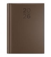 Kalendarz 2026 A5 dzienny print brązowy - kalendarz