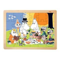 Puzzle Puzle 24 drewniane Muminki - Piknik - puzzle
