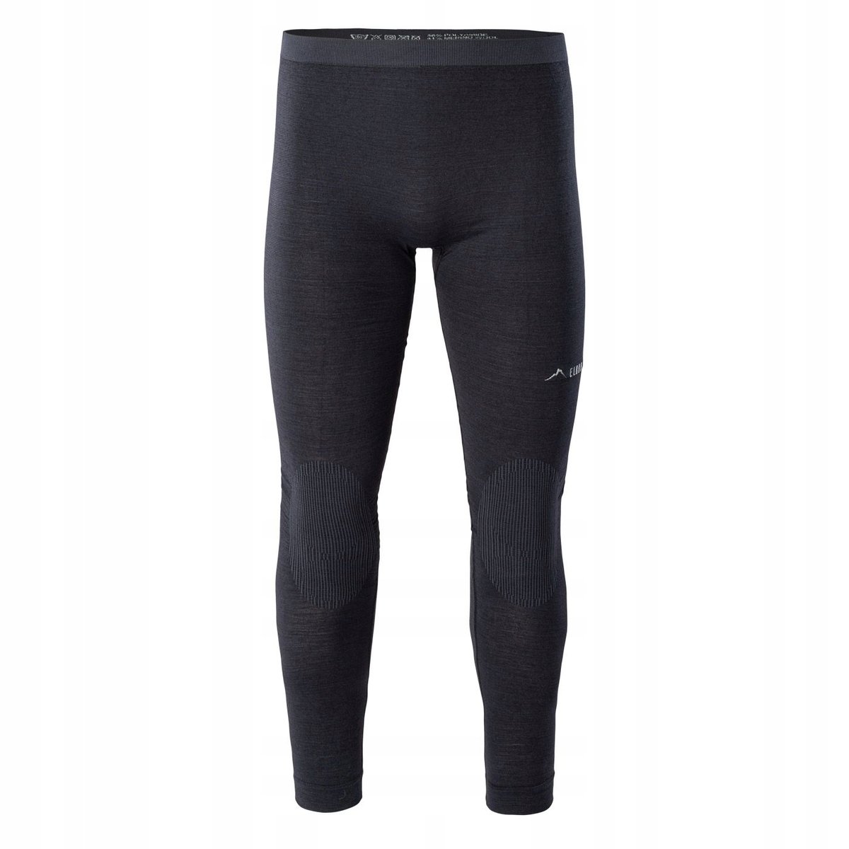 ELBRUS Męskie Legginsy termoaktywne ELARIT BOTTOM czarne wełna merino L