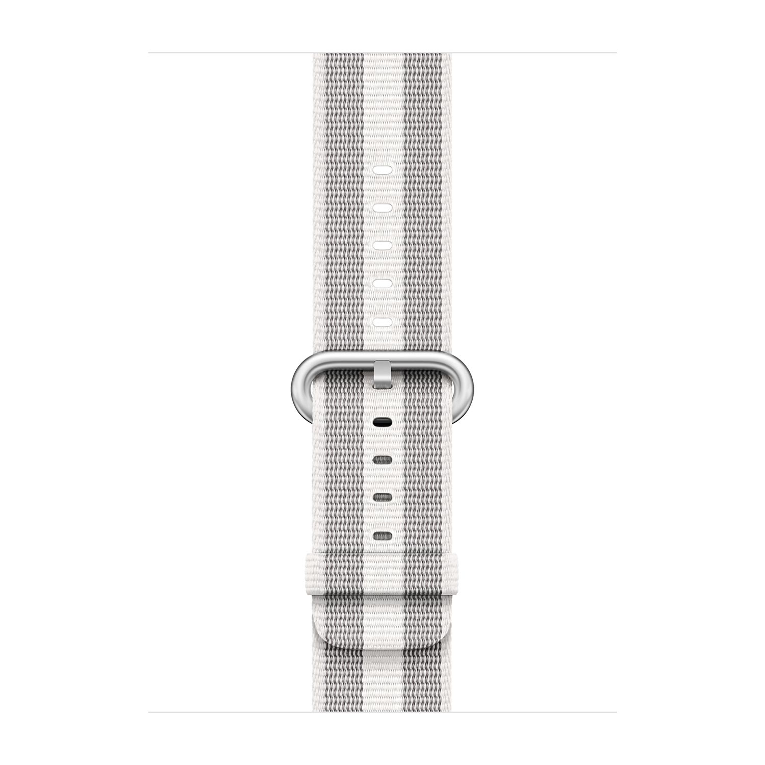 Apple Pasek nylonowy w kolorze białym (prążki) do koperty 42mm / 44mm / 45mm / 46mm / 49mm - rozmiar M/L