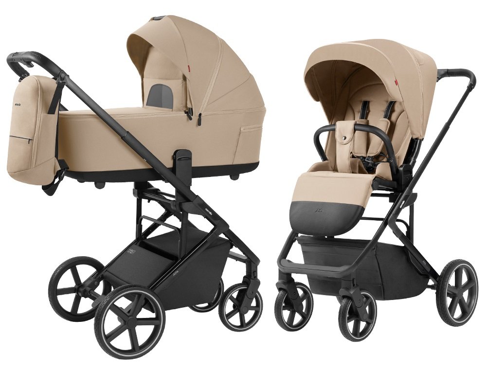 Wózek wielofunkcyjny 2w1 gondola i spacerówka CARRELLO ALFA 2025 Natural Beige