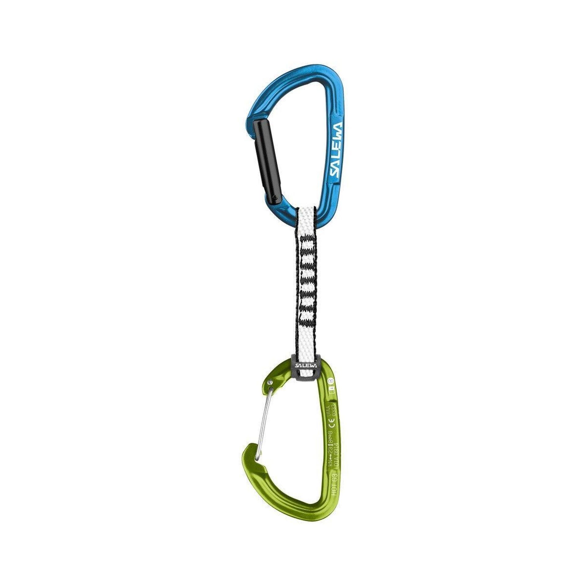 Salewa Dyneema Hot G3 Express Set Straight/Wire, blue/fluo green 2021 Ekspresy wspinaczkowe 00-0000001726-362-UNI