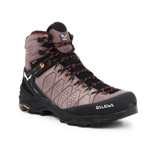 Buty trekkingowe męskie Salewa Alp Trainer 2 Mid GTX brązowe 00-0000061382