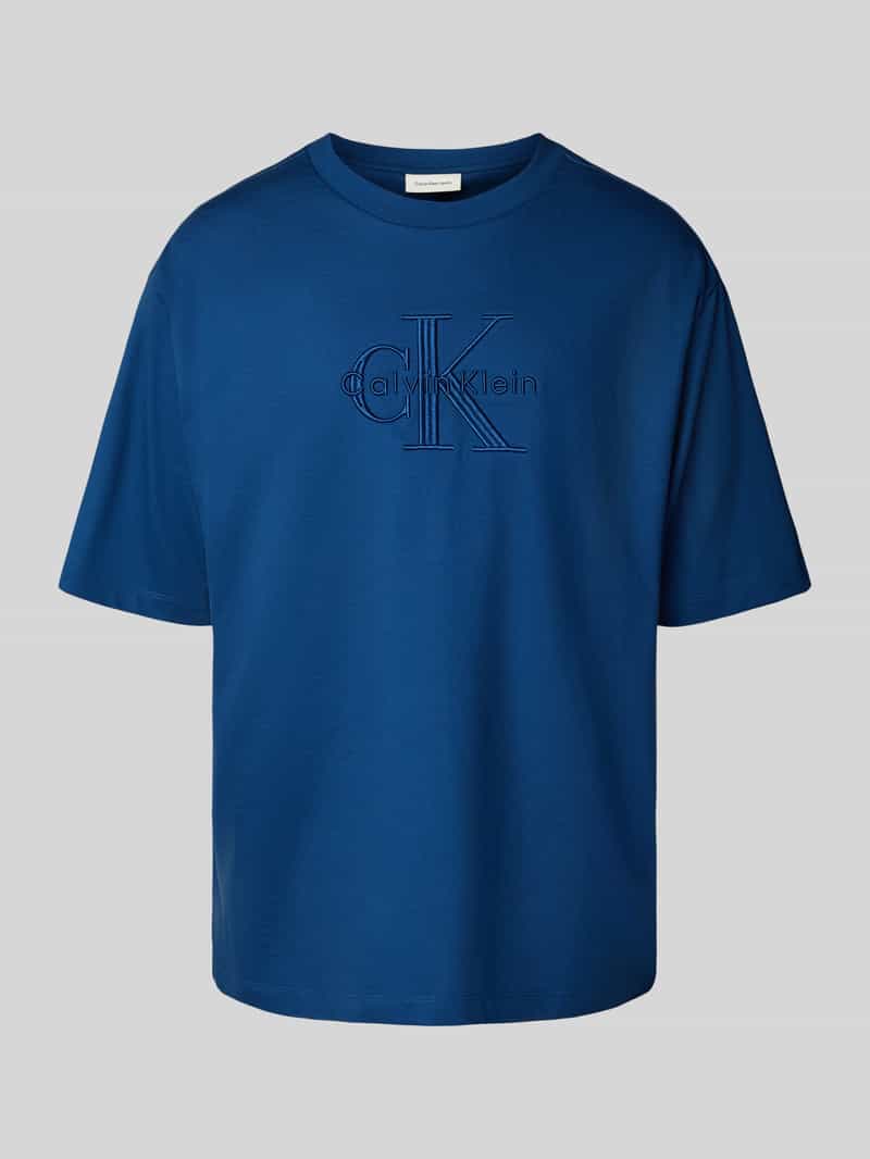 T-shirt z wyhaftowanym logo