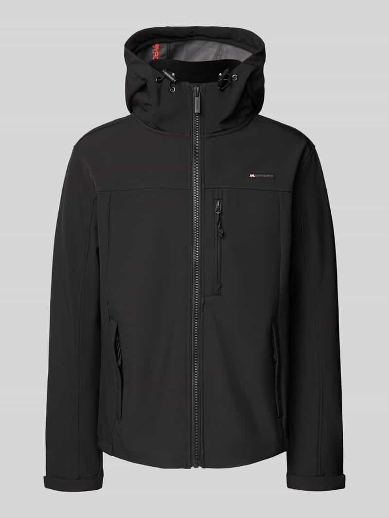 Kurtka softshell z kieszeniami zapinanymi na zamek błyskawiczny