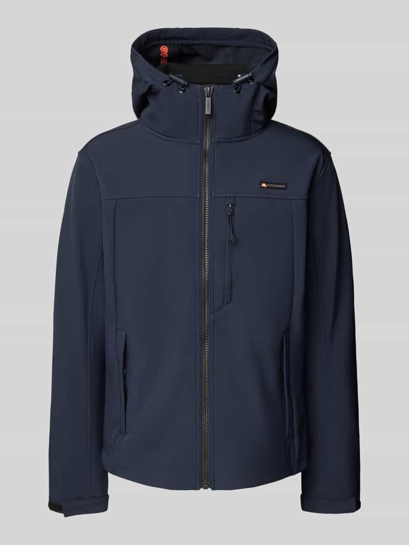 Kurtka softshell z kieszeniami zapinanymi na zamek błyskawiczny