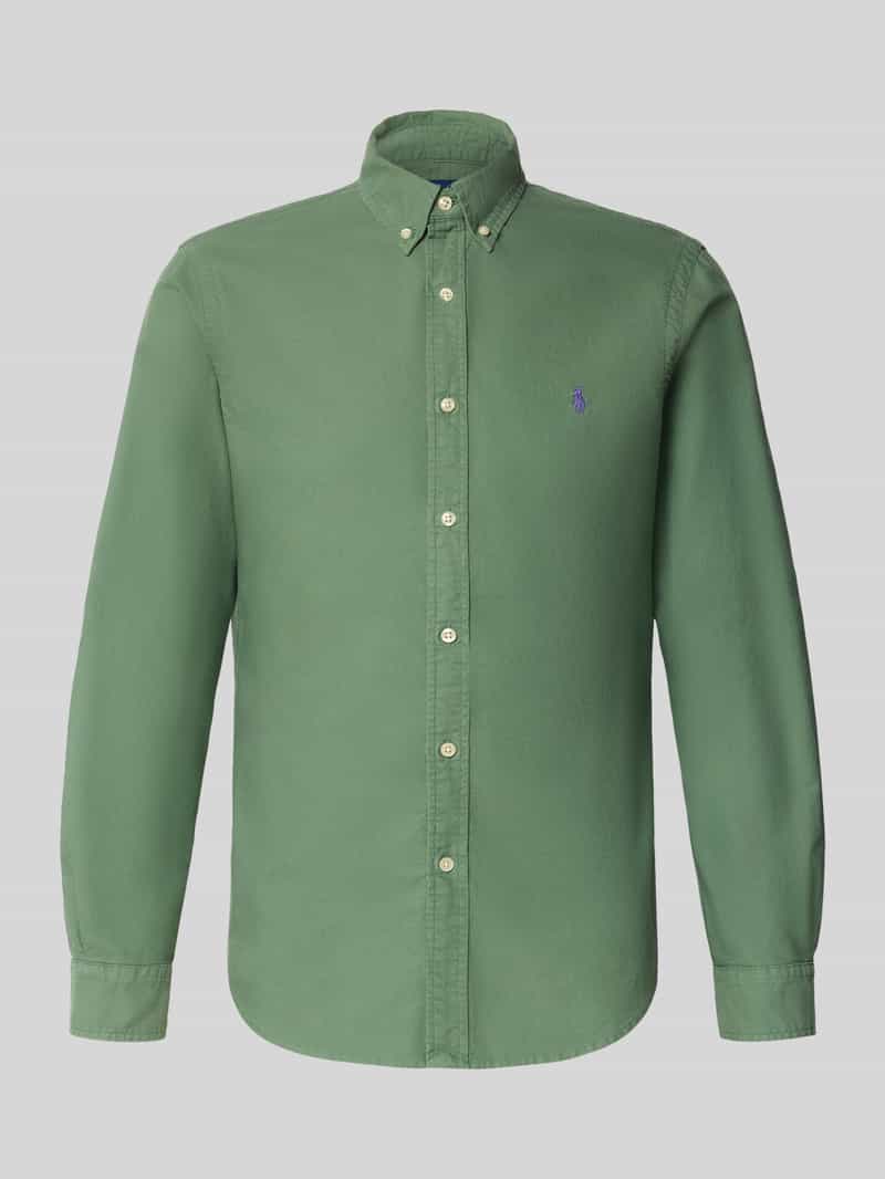 Koszula casualowa o kroju slim fit z kołnierzykiem typu button down