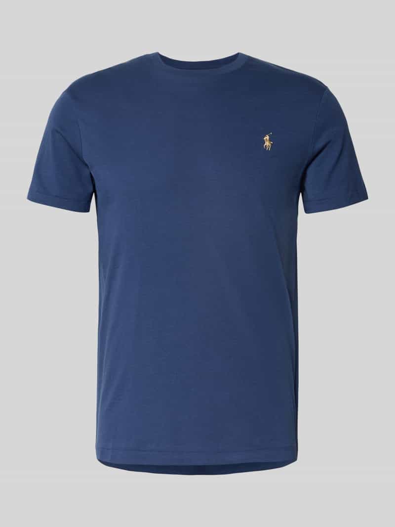T-shirt o kroju custom slim fit z wyhaftowanym logo