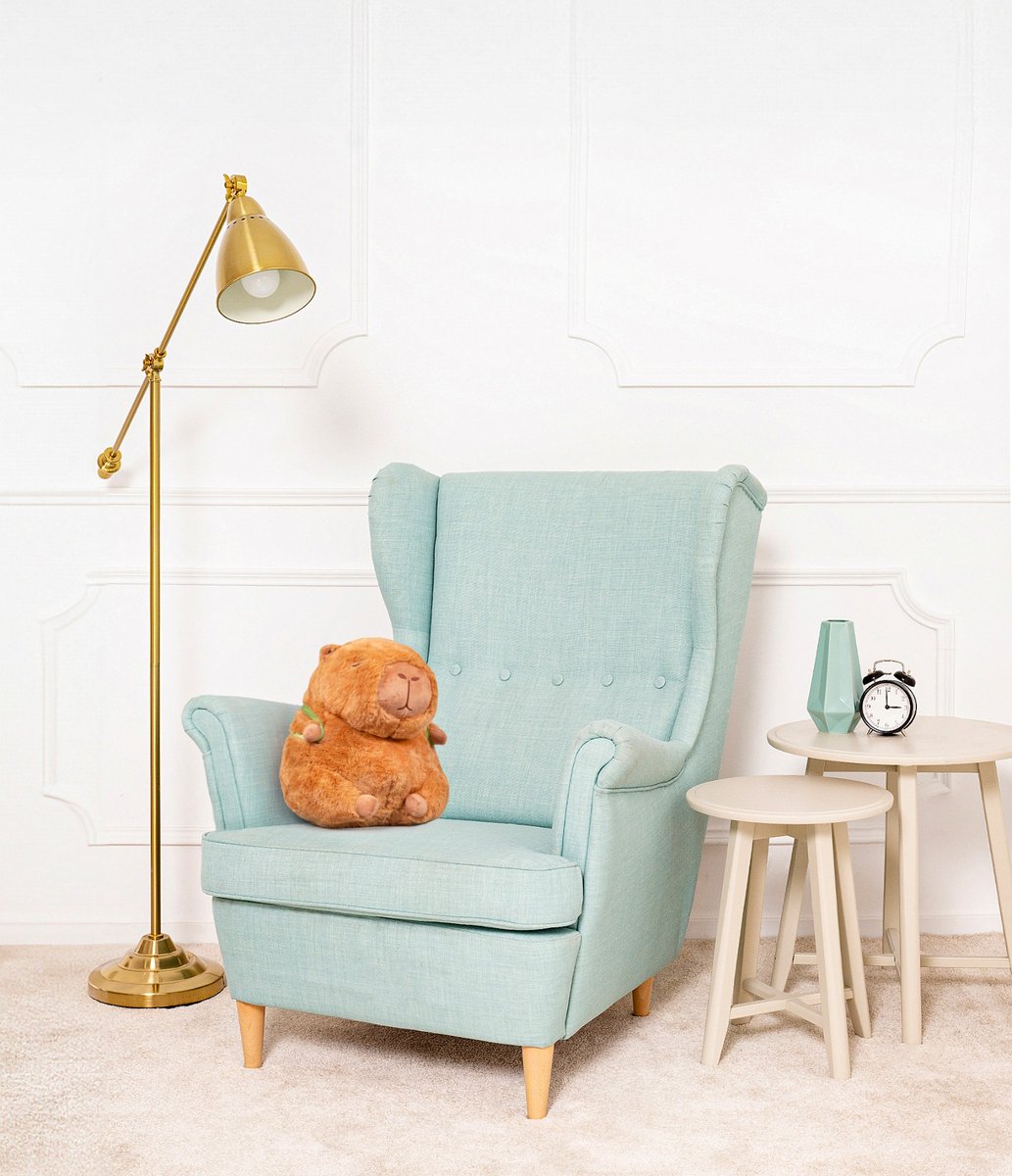 DUŻA KAPIBARA HENRY MASKOTKA MIŚ PLUSZAK PRZYTULANKA PLECAK ŻÓŁW - 33cm