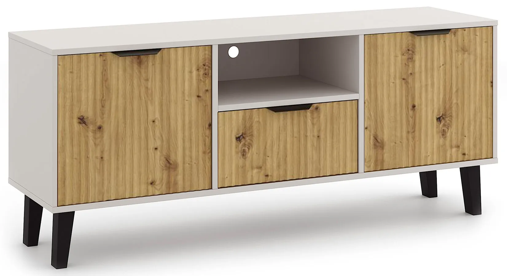 Szafka pod tv na nóżkach kaszmir + dąb artisan W3-D98