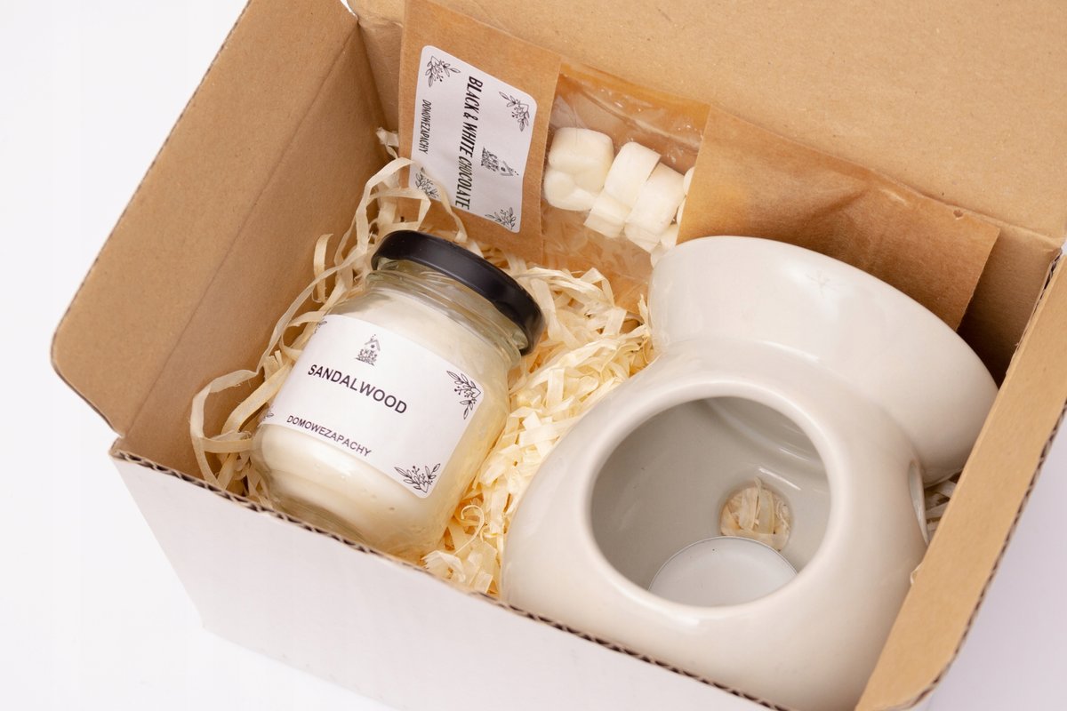 Zestaw relaksacyjny - Naturalna świeca sojowa 80 ml