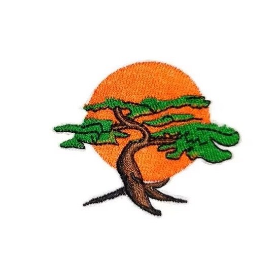 NASZYWKA TERMO HAFTOWANA, ŁATKA PATCH - COBRA KAI, MIYAGI-DO DRZEWKO BONSAI