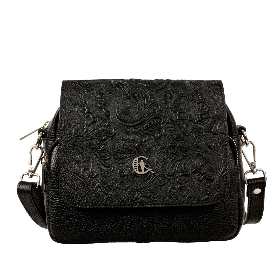 Stylowa listonoszka skórzana Canaletto z klapką z tłoczeniem – elegancja i funkcjonalność TD655s33t4